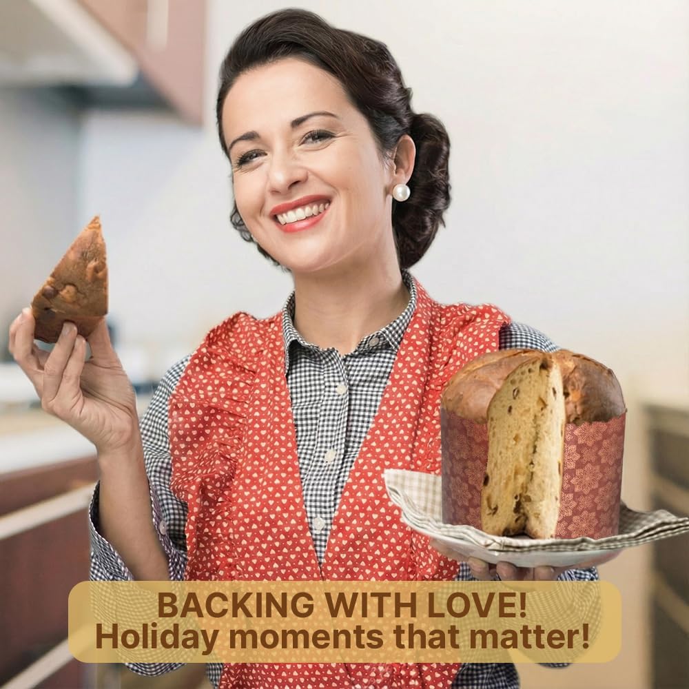 SHSH Trade Group 25-pack disposable panettone molds for Easter baking