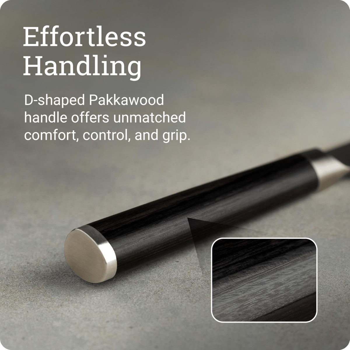 Shun Classic 16-degree edge enables precise vegetable and meat slicing.