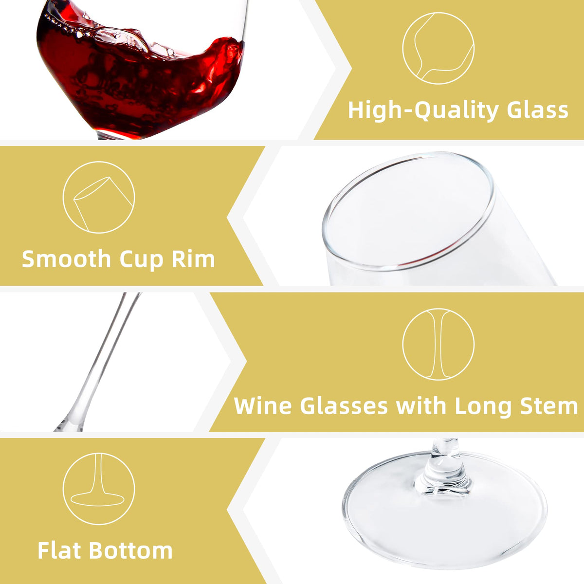 SHYRC clear glasses showcase wine luster, elevating wedding moments.