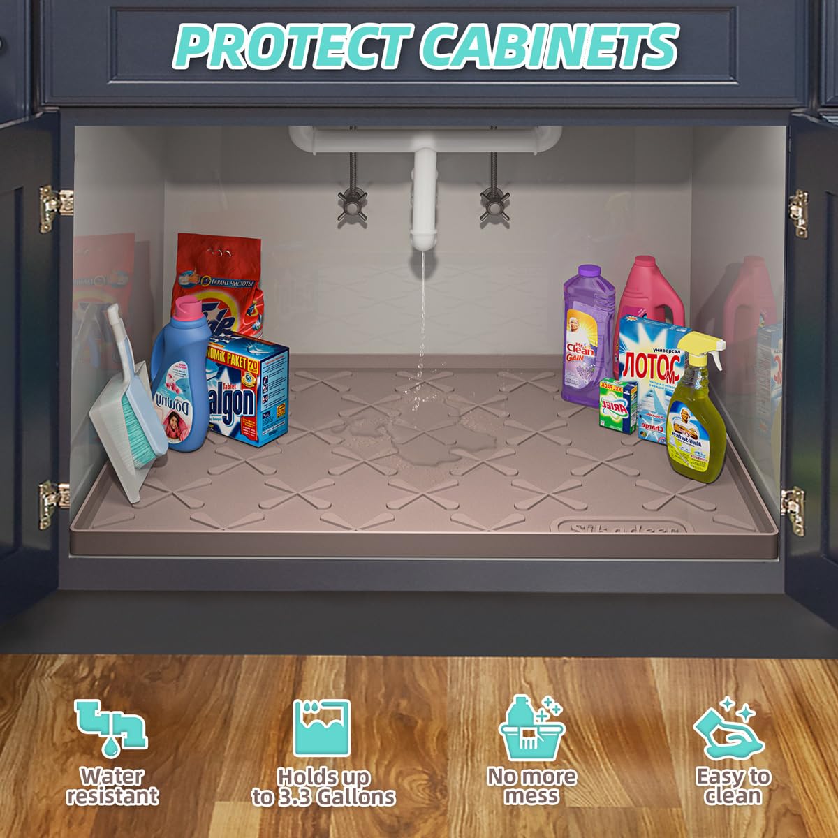 SIKADEER cabinet liner for versatile use in fridge, drawer, or counter