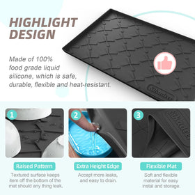 SIKADEER dishwasher-safe silicone mat for easy cleaning