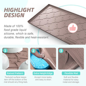SIKADEER dishwasher-safe silicone mat for quick cleaning