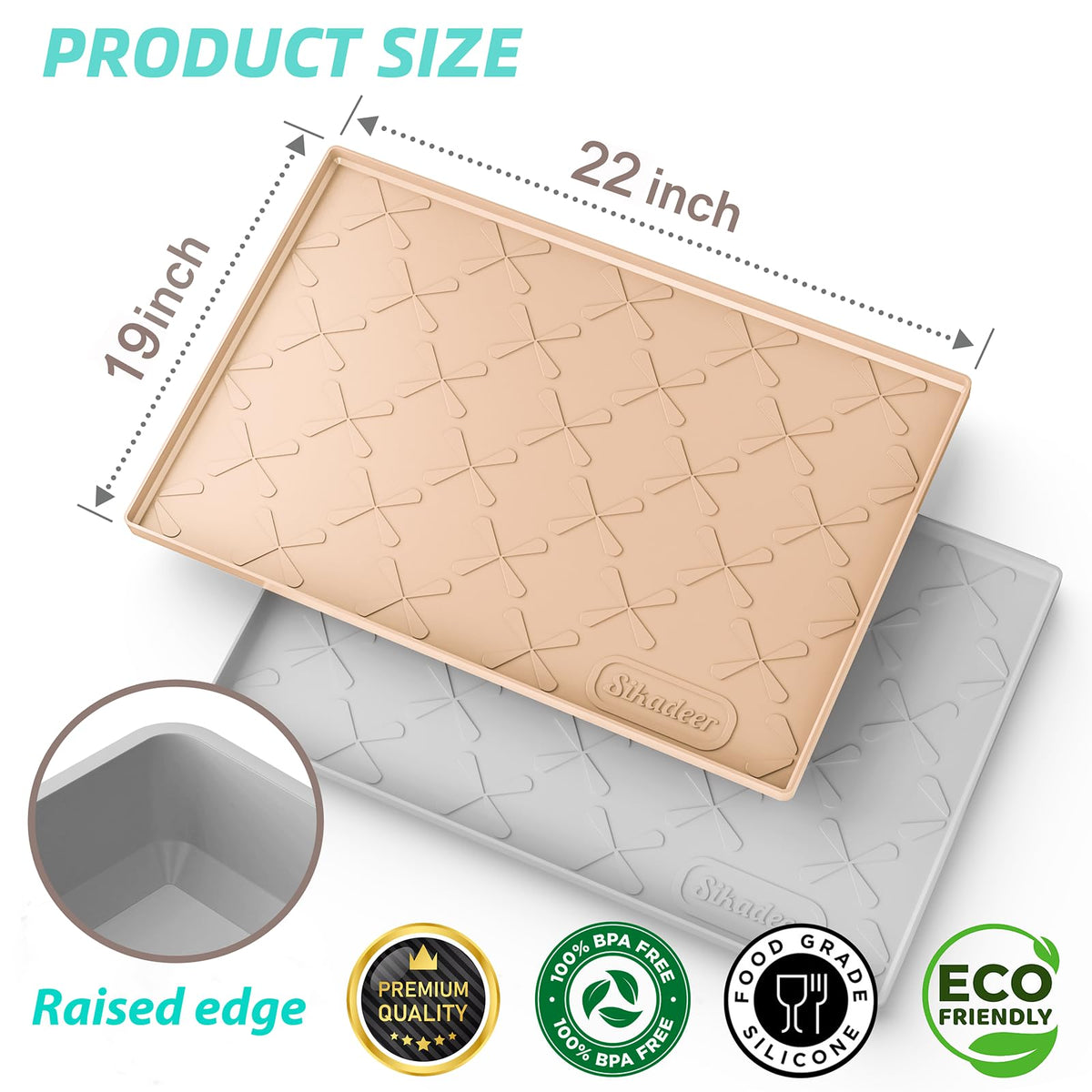 SIKADEER anti-slip texture prevents sliding bottles and tools.
