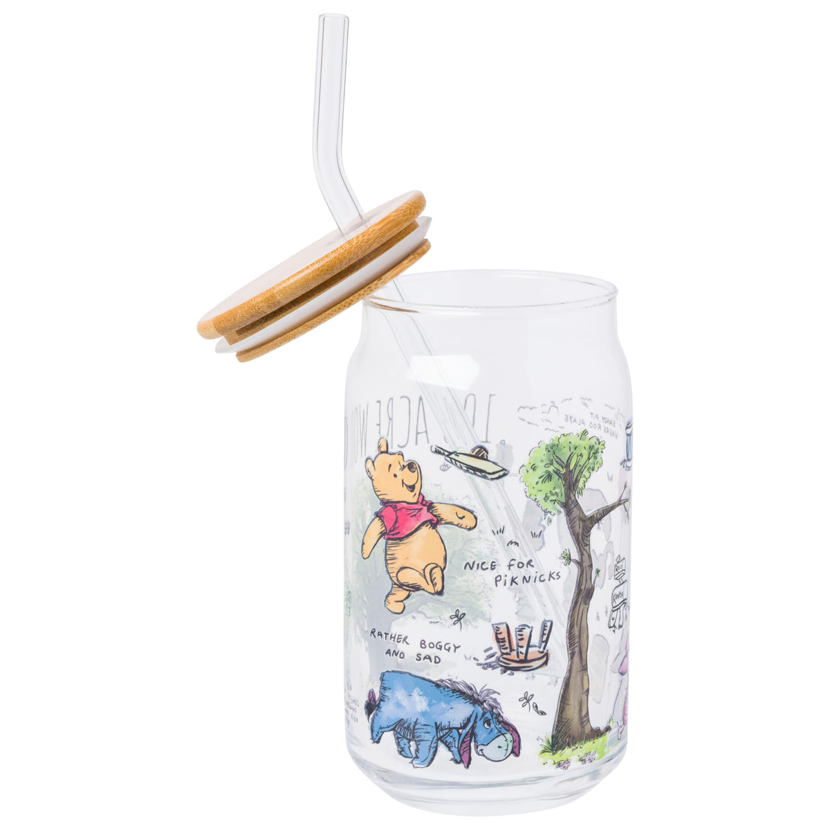 Silver Buffalo 16-ounce glass tumbler for everyday beverages on the go