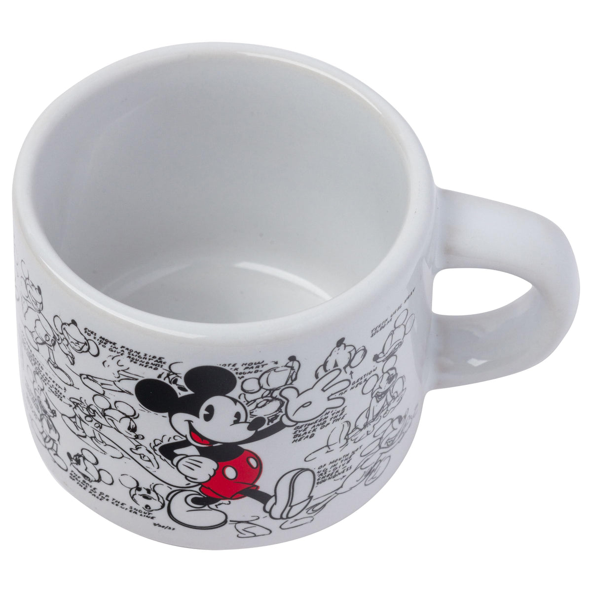 Silver Buffalo stackable design helps tidy cabinets with four compact mugs.