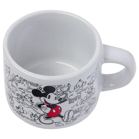 Silver Buffalo stackable design helps tidy cabinets with four compact mugs.
