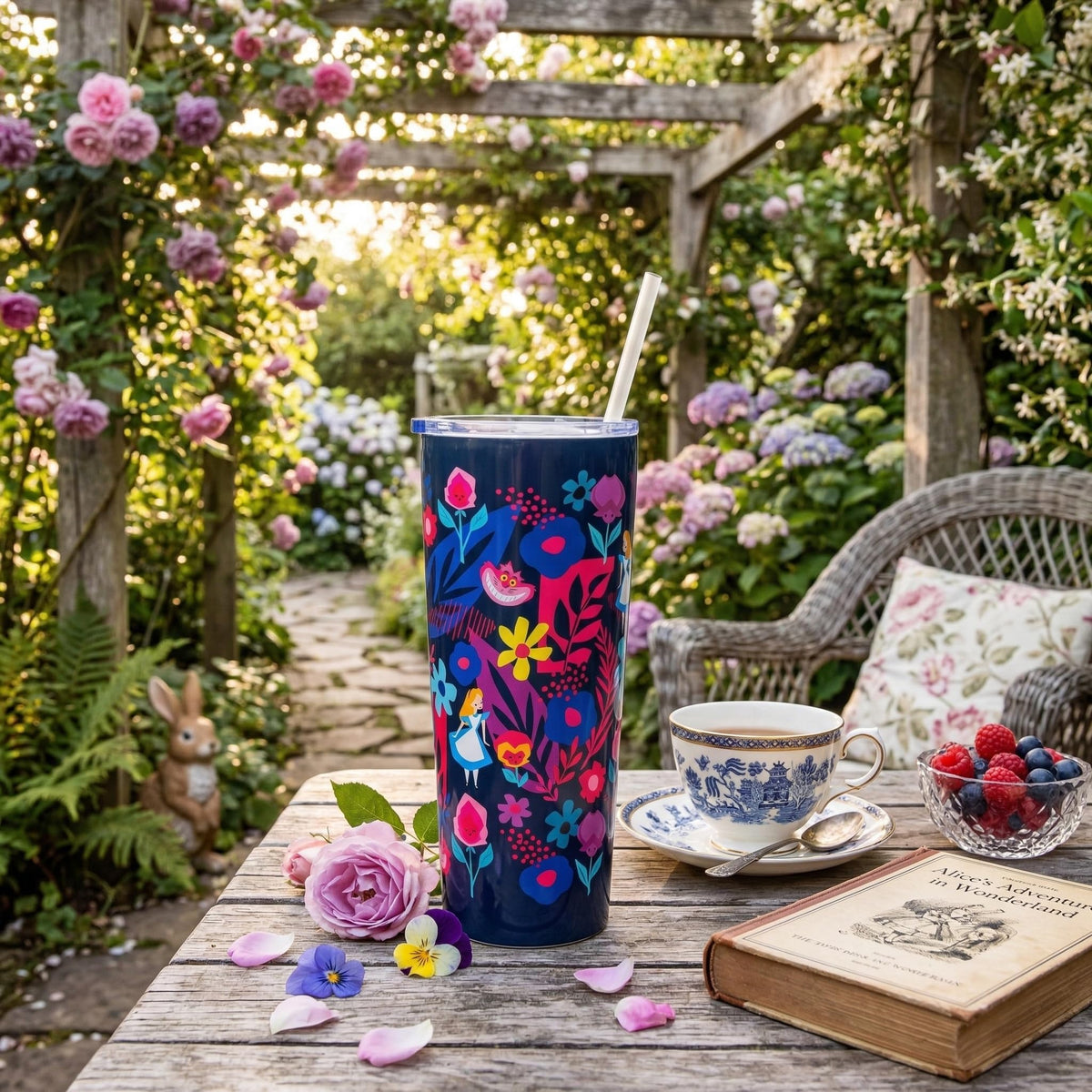 Silver Buffalo double-walled stainless steel tumbler keeps beverages at temperature longer.