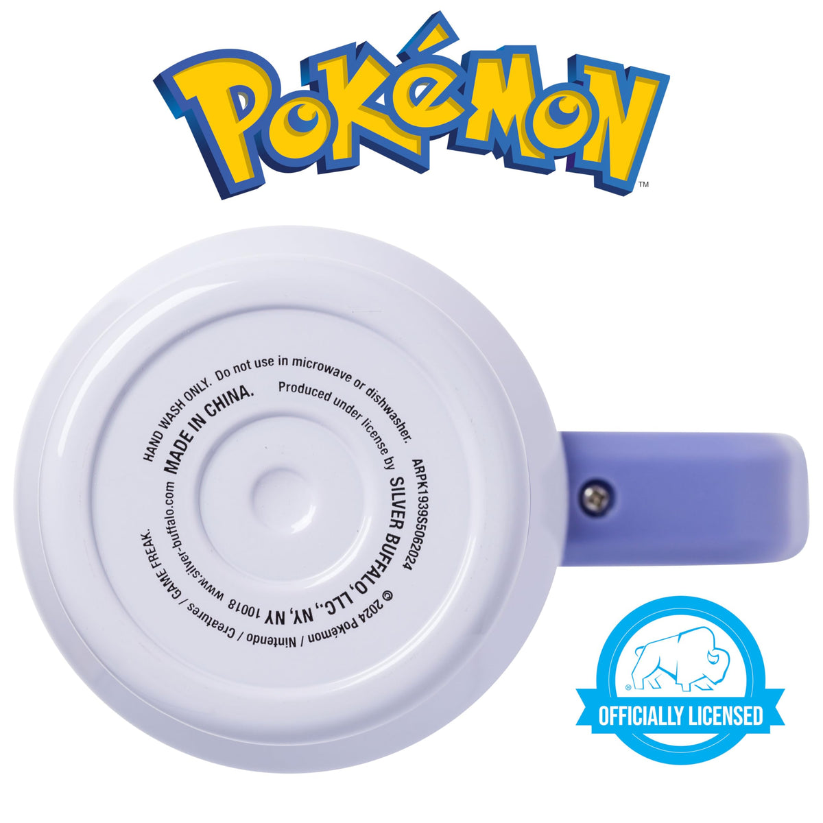 Silver Buffalo Eevee Pok Dex side design tumbler for fans and collectors.