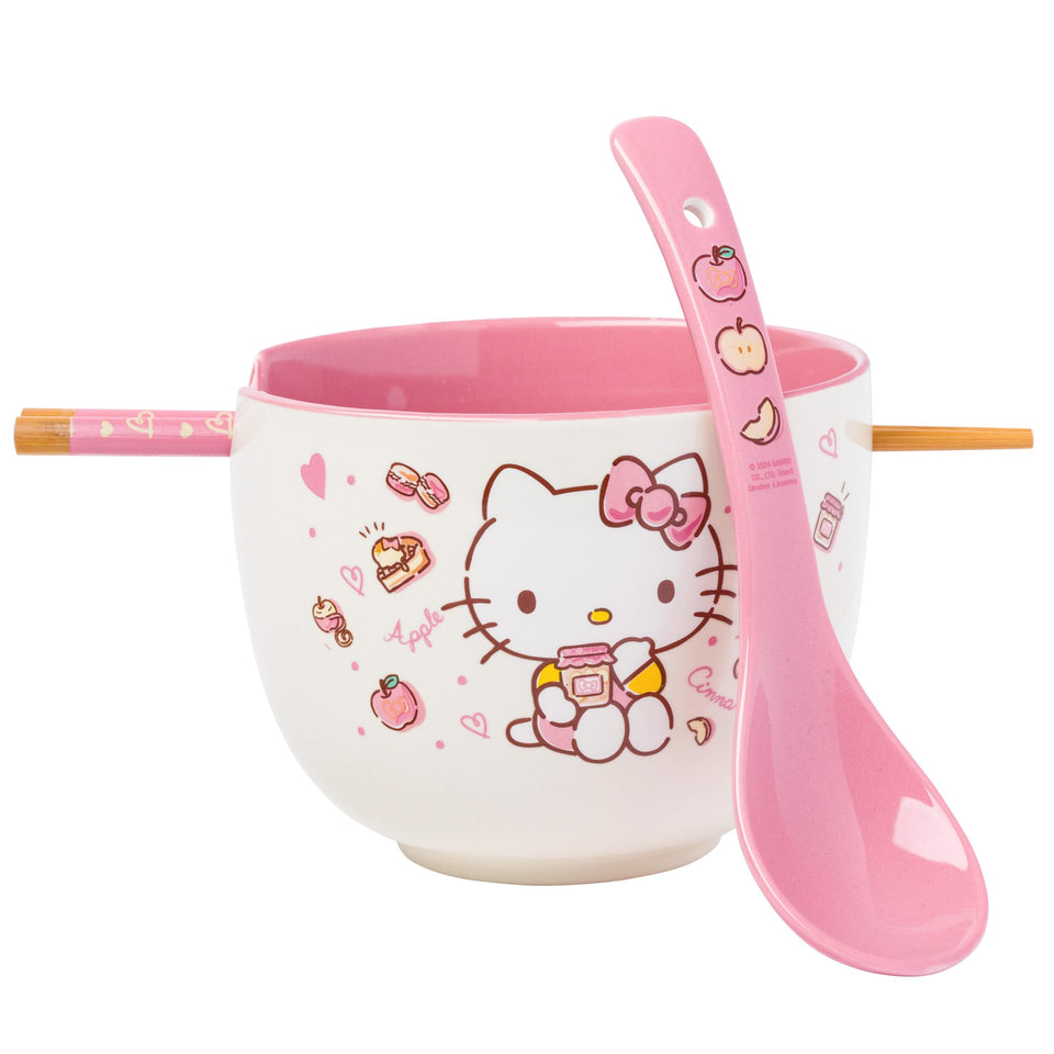 Silver Buffalo Hello Kitty apples cinnamon bowl adds playful flair to ramen and soups