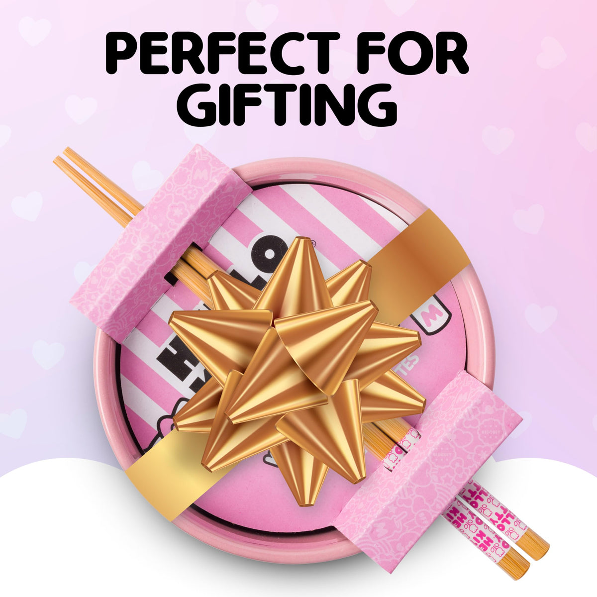 Gift-ready Hello Kitty ramen bowl by Silver Buffalo.