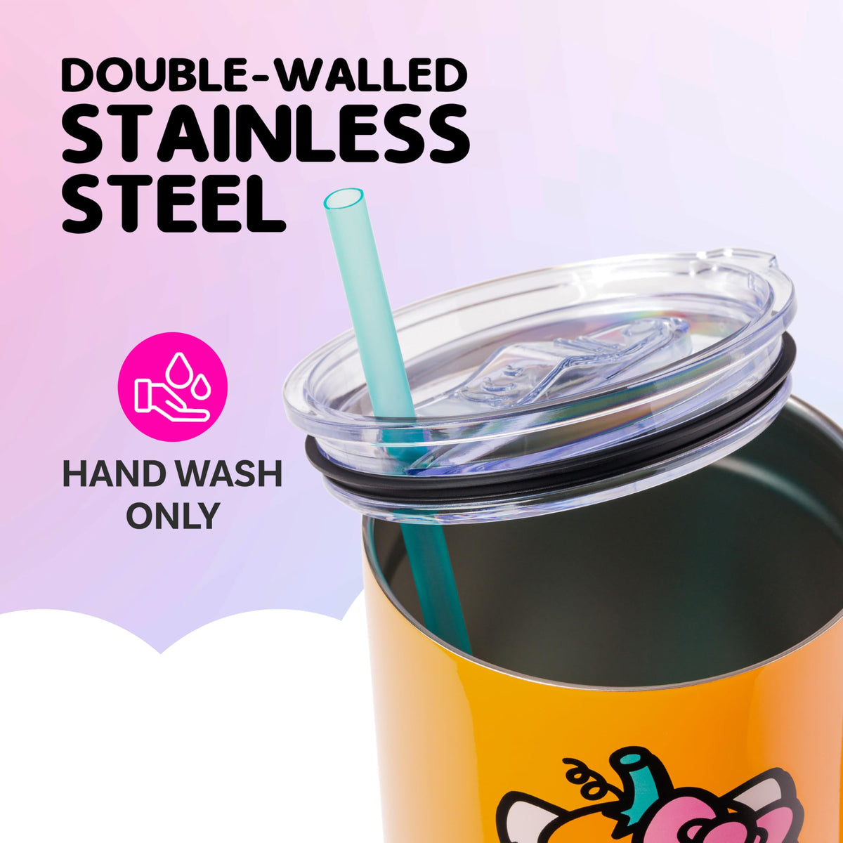 Silver Buffalo Hello Kitty tumbler fits standard cup holders for travel.