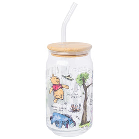 Silver Buffalo Winnie the Pooh tumbler with Pooh and Eeyore design for on-the-go hydration