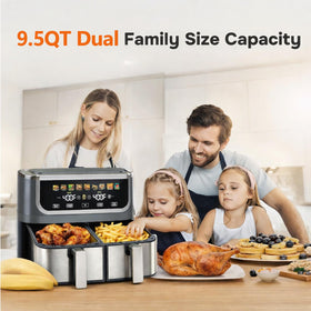 Simple Deluxe nonstick basket eases cleanup and reduces sticking during cooking.