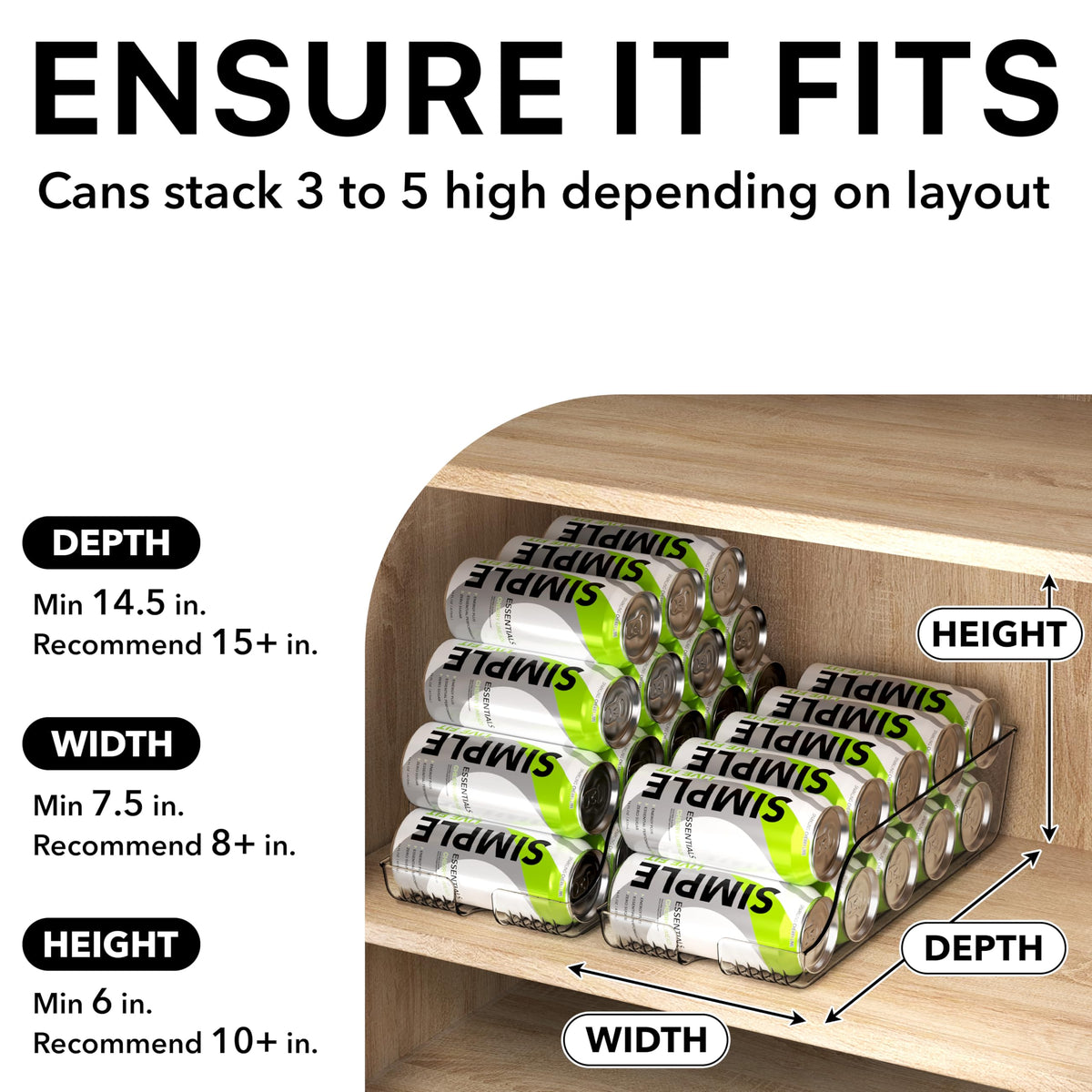 Simple Houseware can organizer drawer storage keeps cans organized.