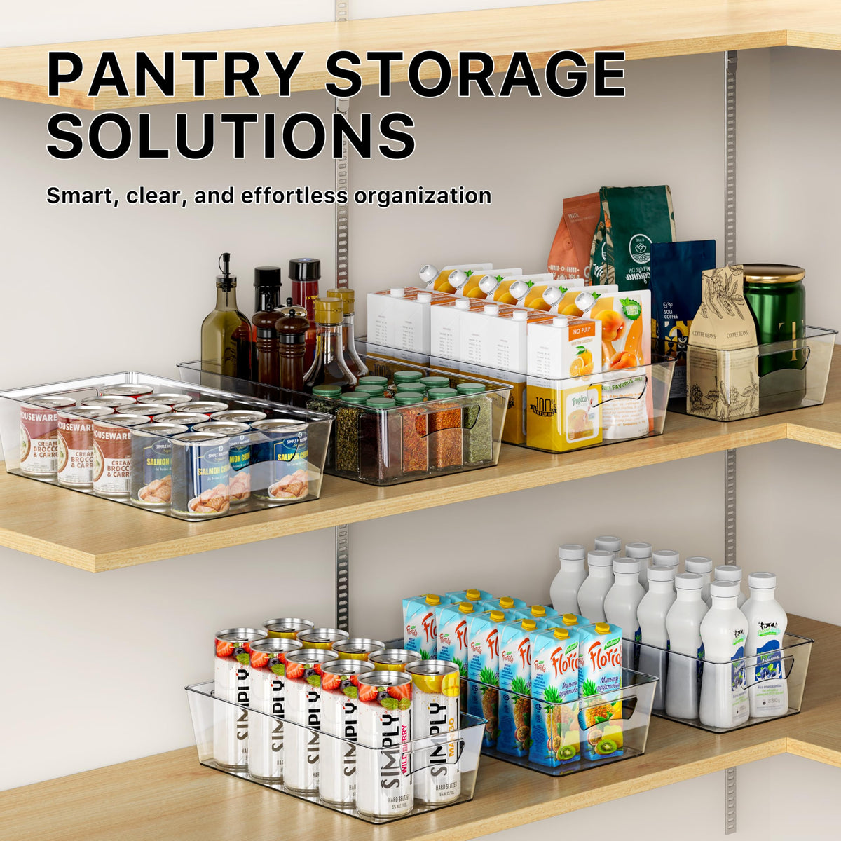 Simple Houseware fridge storage for fruits and vegetables keeps produce organized.