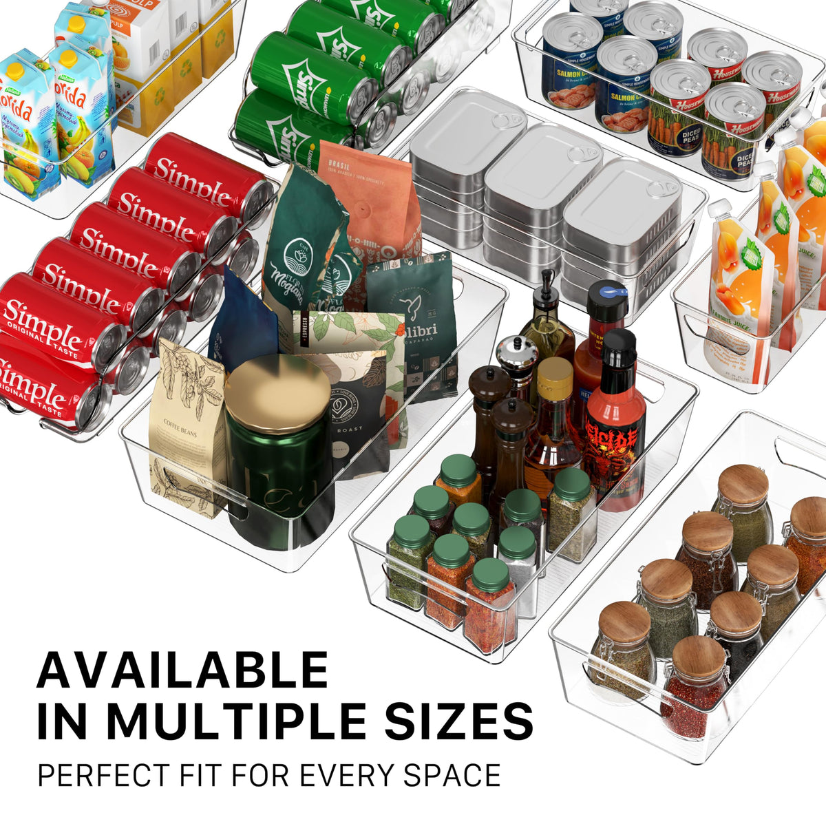 Simple Houseware snacks and cans bin simplifies grouping packaged foods.