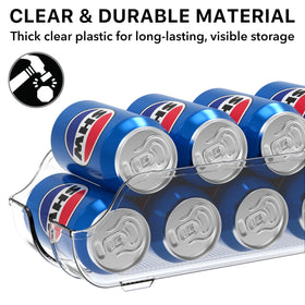 Simple Houseware soda can organizer ideal for fridge or pantry placement.