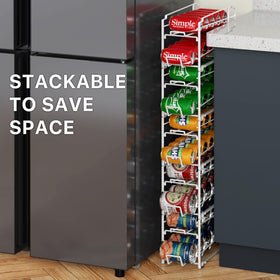 Simple Houseware soda can organizer rack fridge-friendly storage solution.