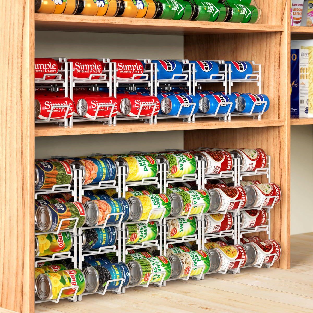 Simple Houseware durable metal construction with white coating withstands daily use.