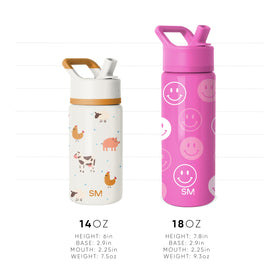 Simple Modern 18oz Kids Summit bottle Dog Days double-wall insulation keeps drinks cold