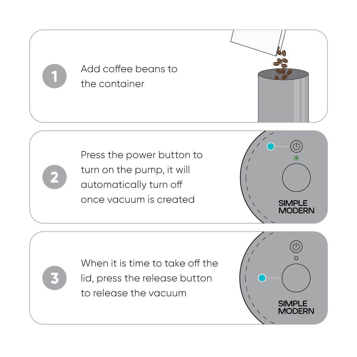 Simple Modern Delta auto-reseal lid maintaining airtight environment.