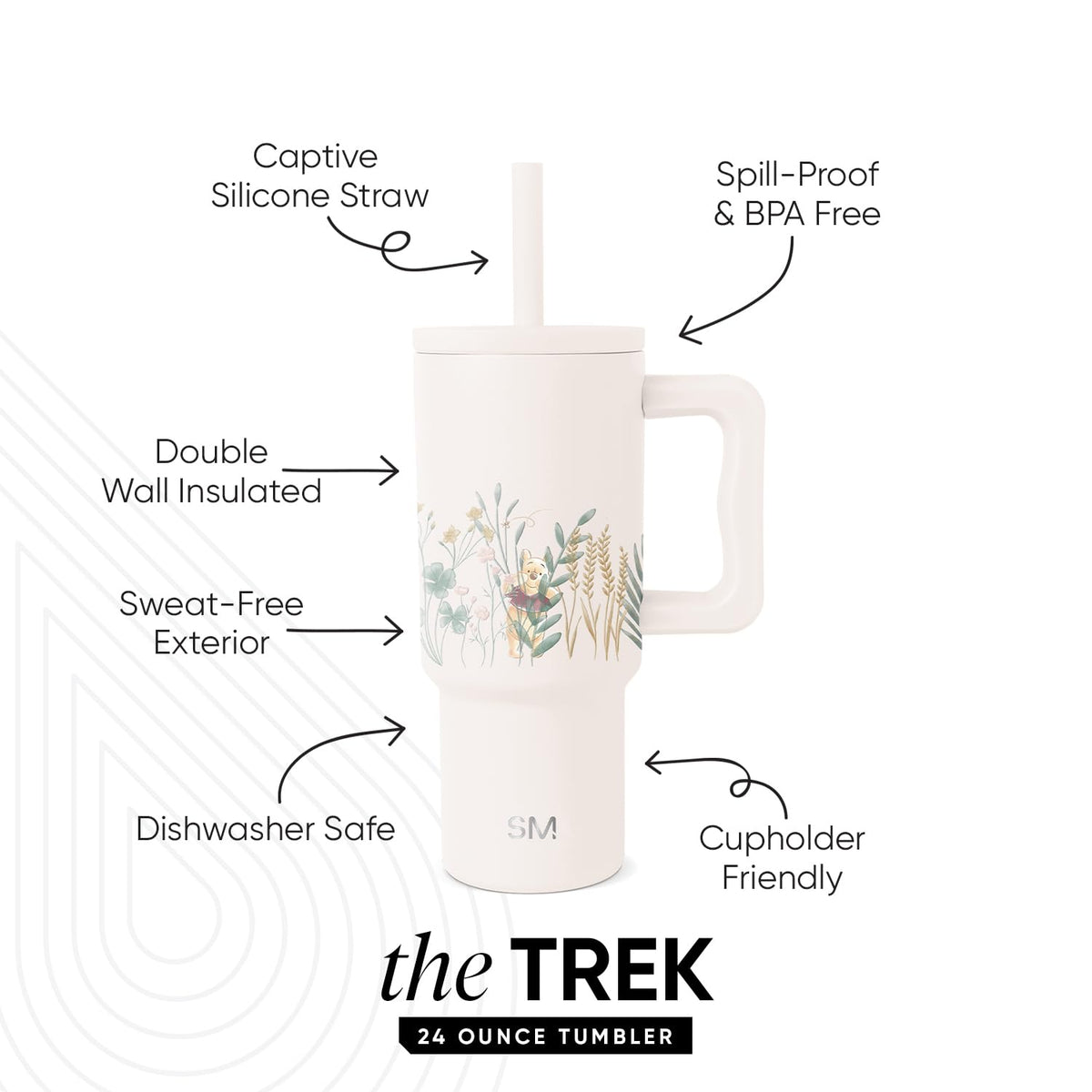 Simple Modern tumbler spill-proof lid keeps drinks contained during play.