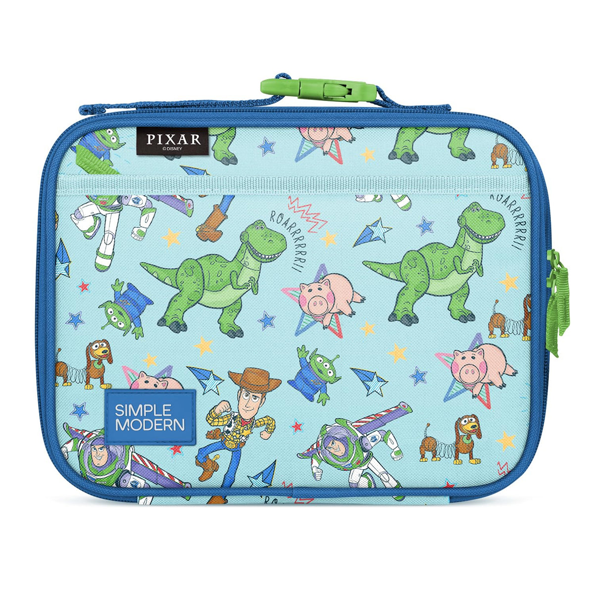 Simple Modern Hadley Buzz and Woody Adventures exterior design for school lunches.