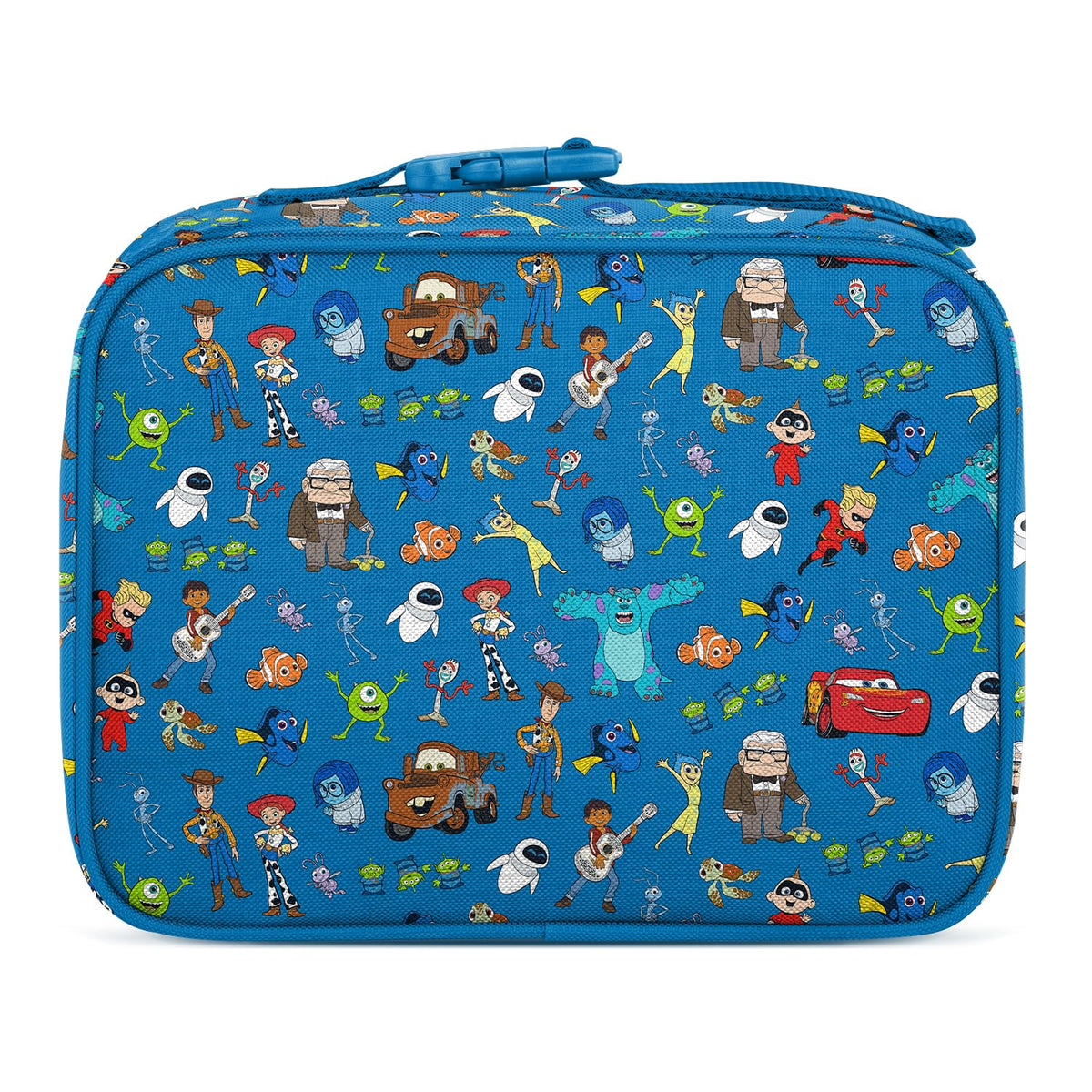 Hadley lunch bag front pocket provides easy access to snacks.