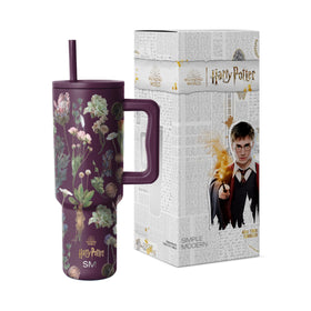 Simple Modern Harry Potter 40 oz tumbler with handle and straw lid for on-the-go sipping.