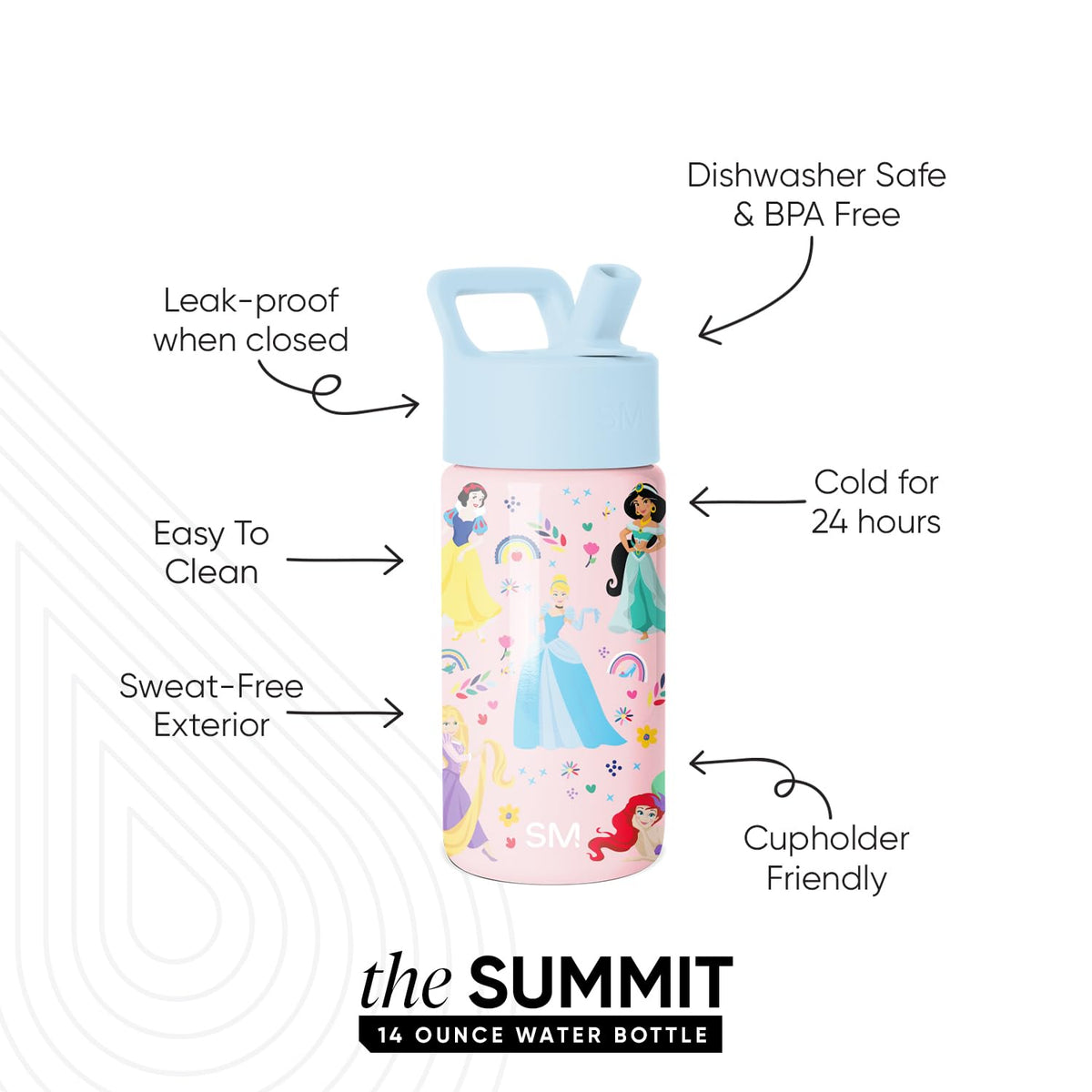 Close up of Simple Modern Kids Summit straw lid for leak proof performance