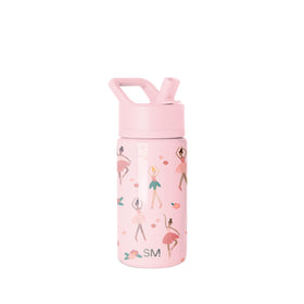 Simple Modern Kids Summit bottle with straw lid in pink ballerina keeps drinks cold on the go