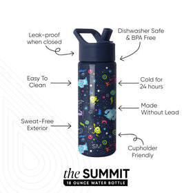 Disney Monsters, Inc. print on Simple Modern summit bottle for school days.
