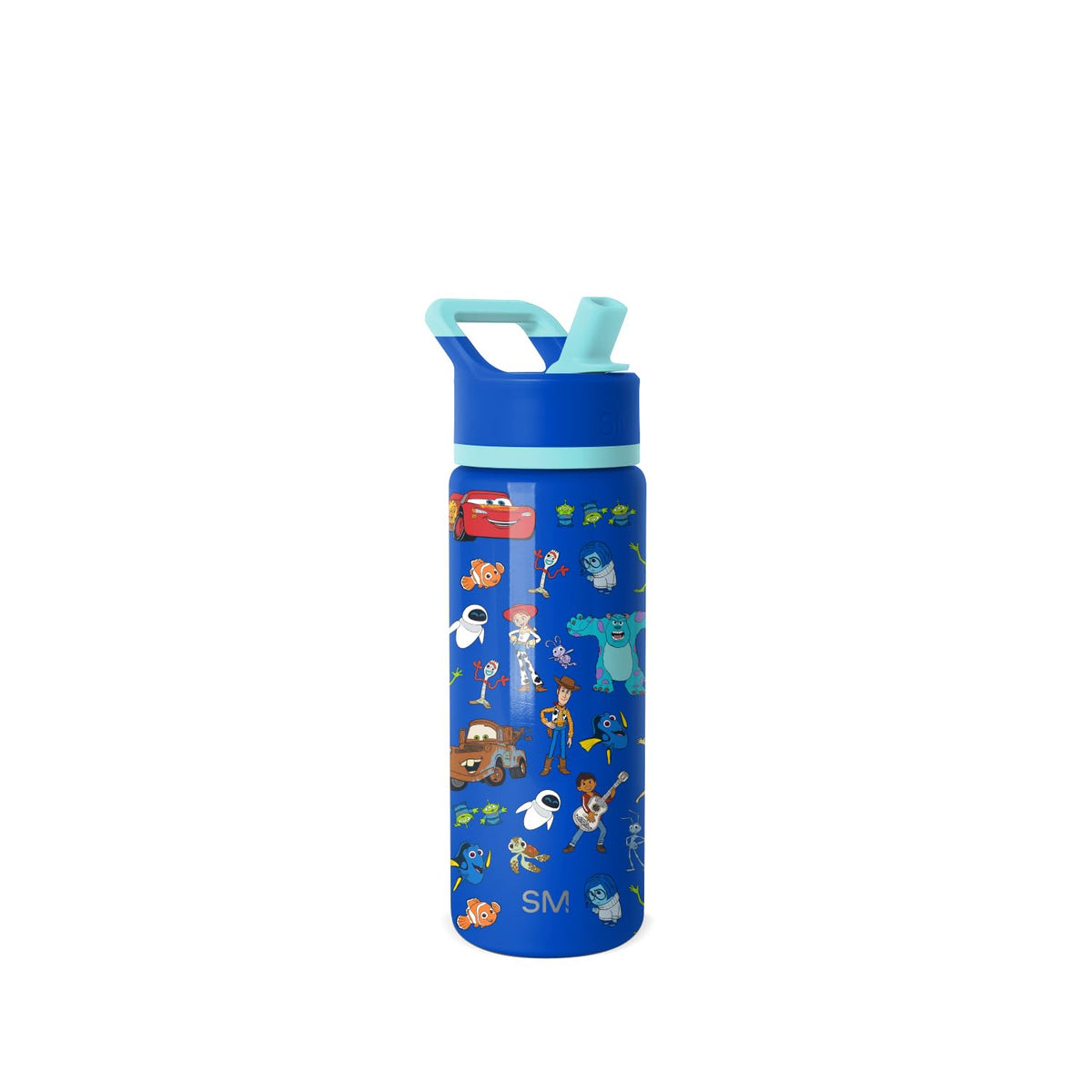 Simple Modern Kids Summit bottle with straw lid in Pixar blue, ideal for school hydration