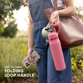 Double-wall insulation helps keep drinks cold for hours.