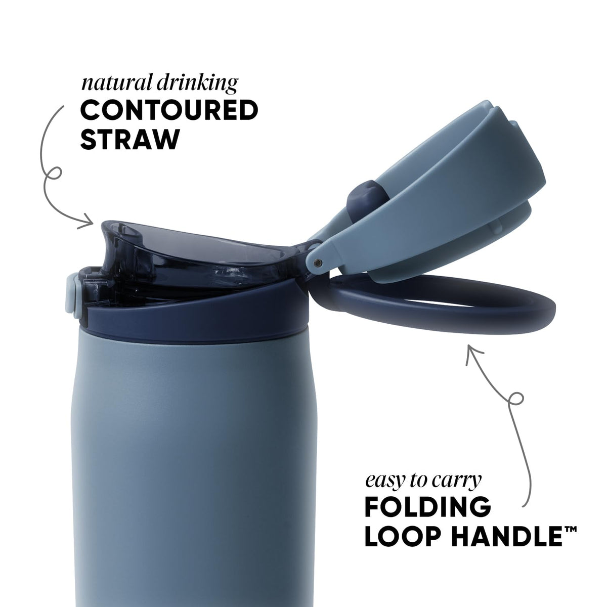 Simple Modern Mesa Loop folding loop handle offers comfortable grip while traveling