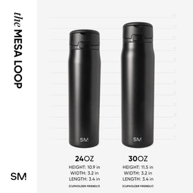 Simple Modern Mesa Loop insulated bottle keeps drinks cold up to 24 hours.