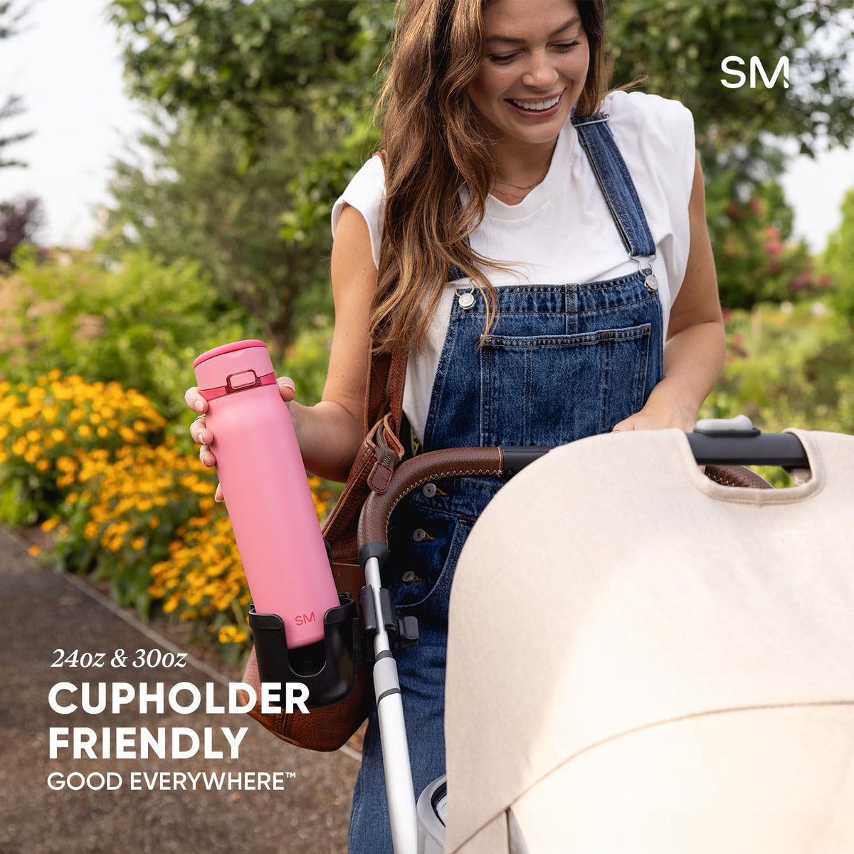 Simple Modern Mesa Loop Clean-Lock lid prevents leaks with a quick lock.
