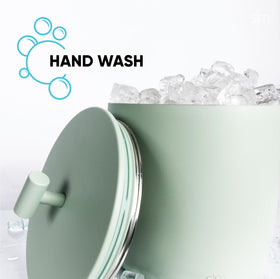 Slip-resistant bottom on Simple Modern Rocks ice bucket reduces spills during hosting.