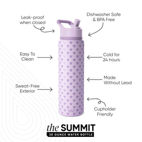 Simple Modern Summit bottle leak-proof lid prevents spills during busy days.
