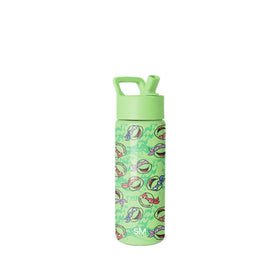 Simple Modern Summit kids bottle with straw lid, front view for easy sipping.