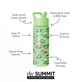 Simple Modern Summit bottle with straw lid, side view for daily adventures.