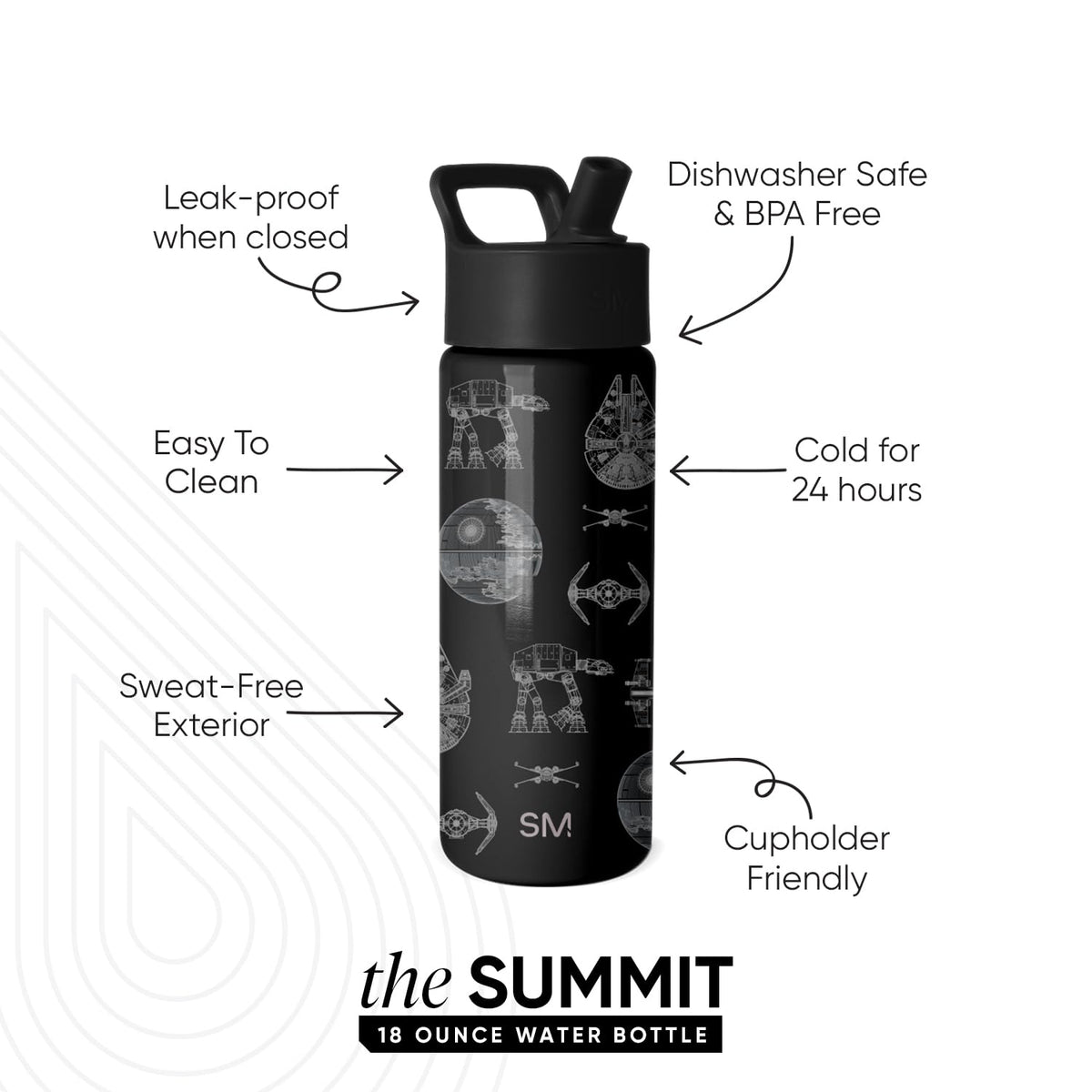 Simple Modern Summit kids bottle double-wall insulation keeps drinks cold for hours