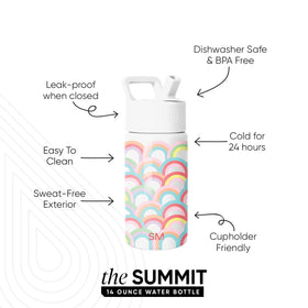 Simple Modern Summit 14oz bottle for kids keeps drinks at the right temperature during school.