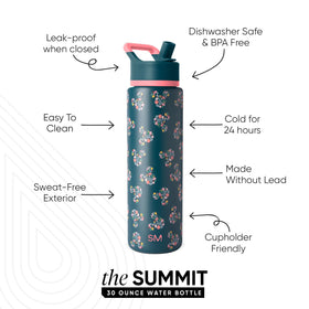 Simple Modern Summit with straw lid showing leak-proof cap for daily adventures