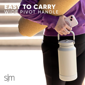 Simple Modern Trek Pivot lid with chug, fast access during workouts and activities.