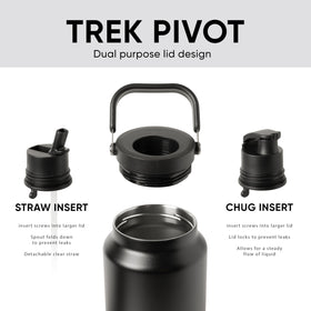 Simple Modern Trek Pivot lid with straw, quick sipping option for on-the-go hydration.