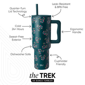 Simple Modern Trek straw lid on 40 oz bottle for flexible sipping.