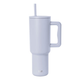 Simple Modern Trek tumbler with handle and straw lid for easy on-the-go sipping.