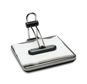 simplehuman Quick Grip Napkin Holder base shows sturdy, non-slip foundation for busy counters