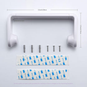 Damping strength automatically adjusts with roll length on Simpletome holder.